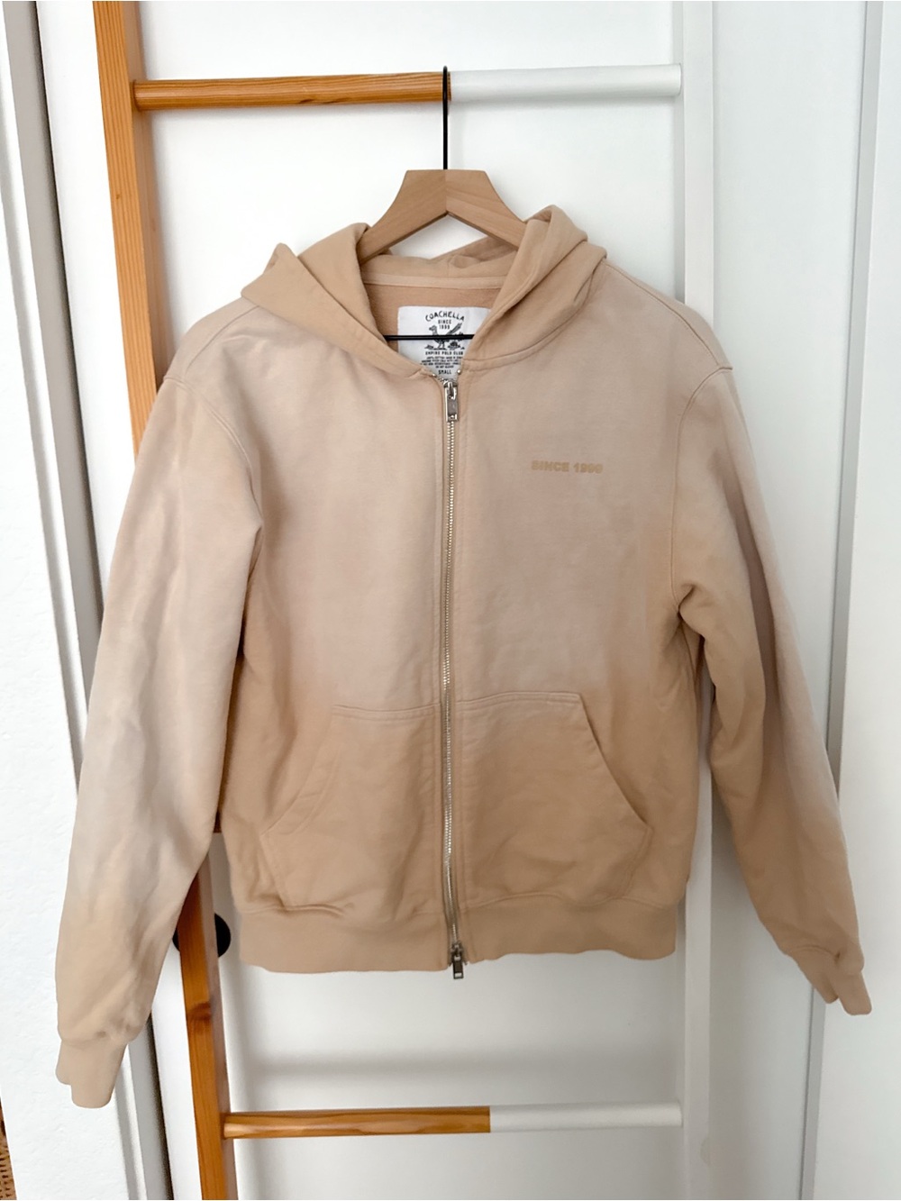 Coachella 2026 Desert Sand Washed Zip Hoodie Cream Tan Authentic Merchandise